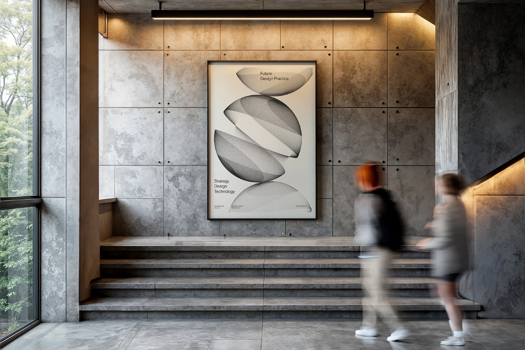 Concrete Interior Poster Mockup Set