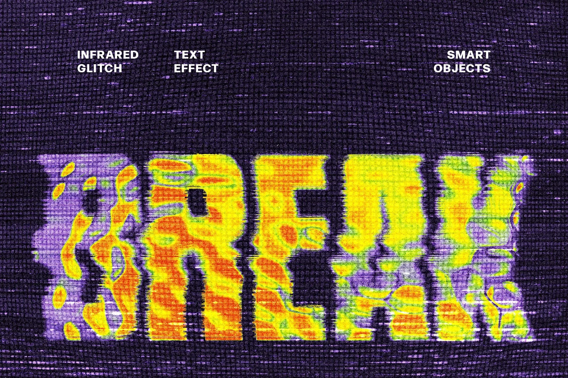 Infrared Glitch Text Effect