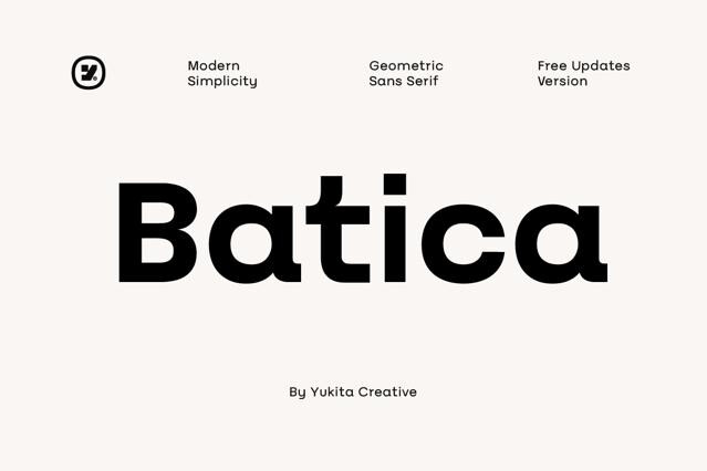 Batica – Modern Geometric Sans Font