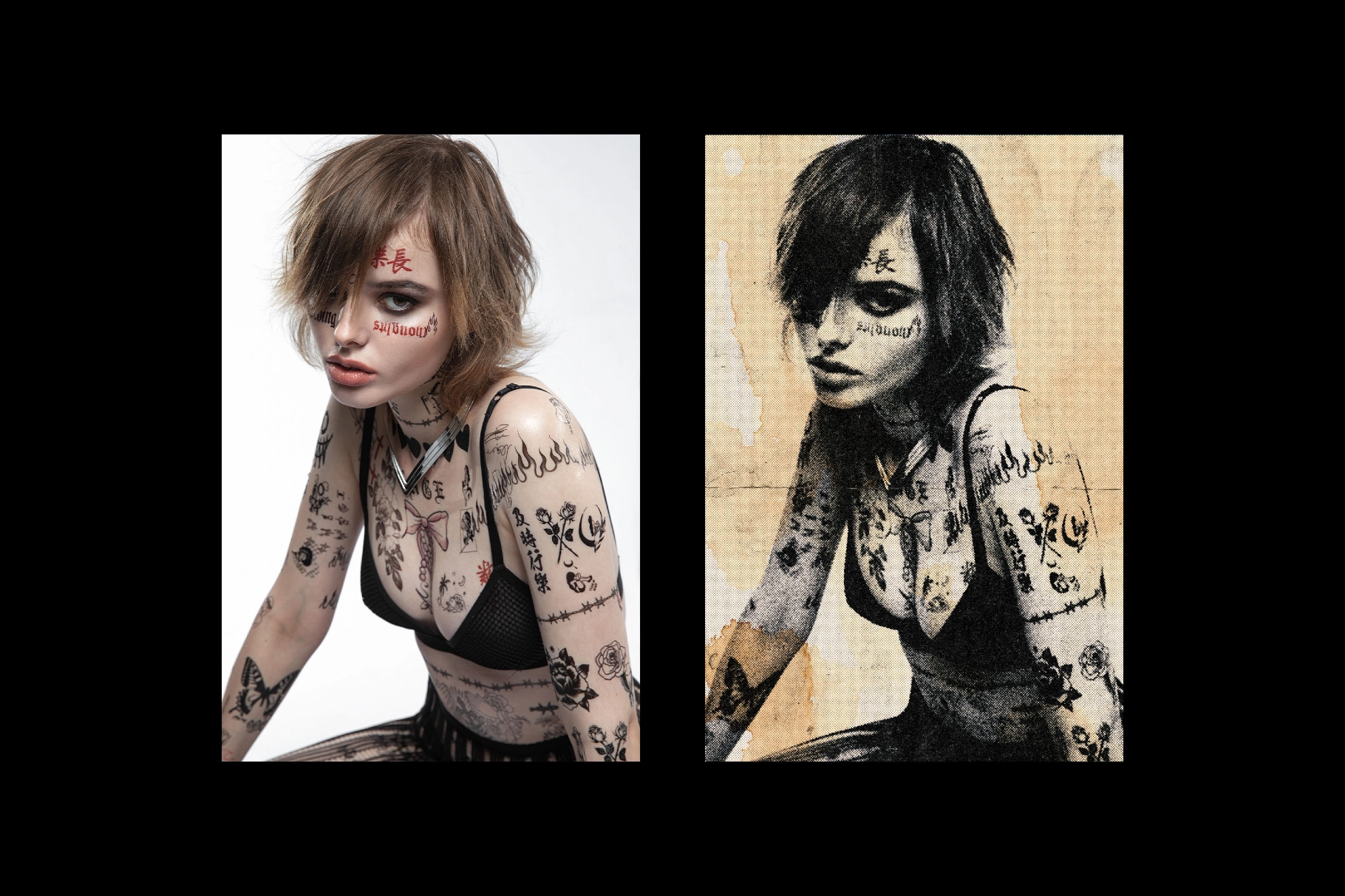 Grunge Halftone Photo Effect