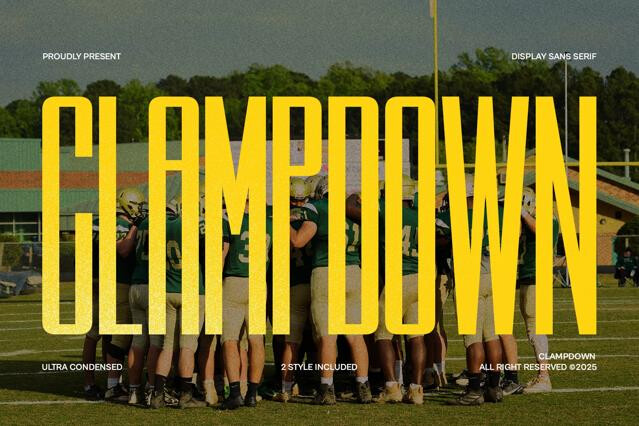 Clampdown - Condensed Display Sans Serif Font