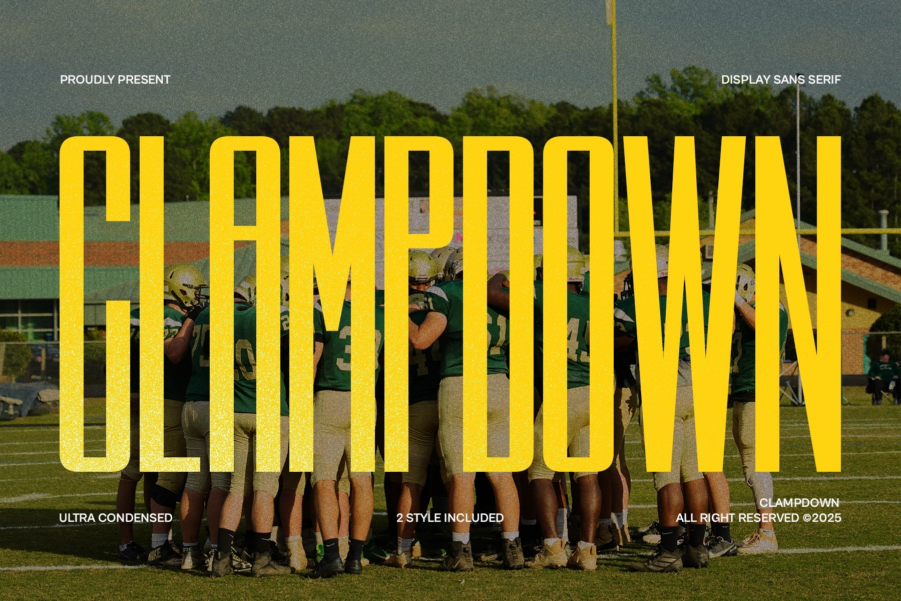 Clampdown - Condensed Display Sans Serif Font