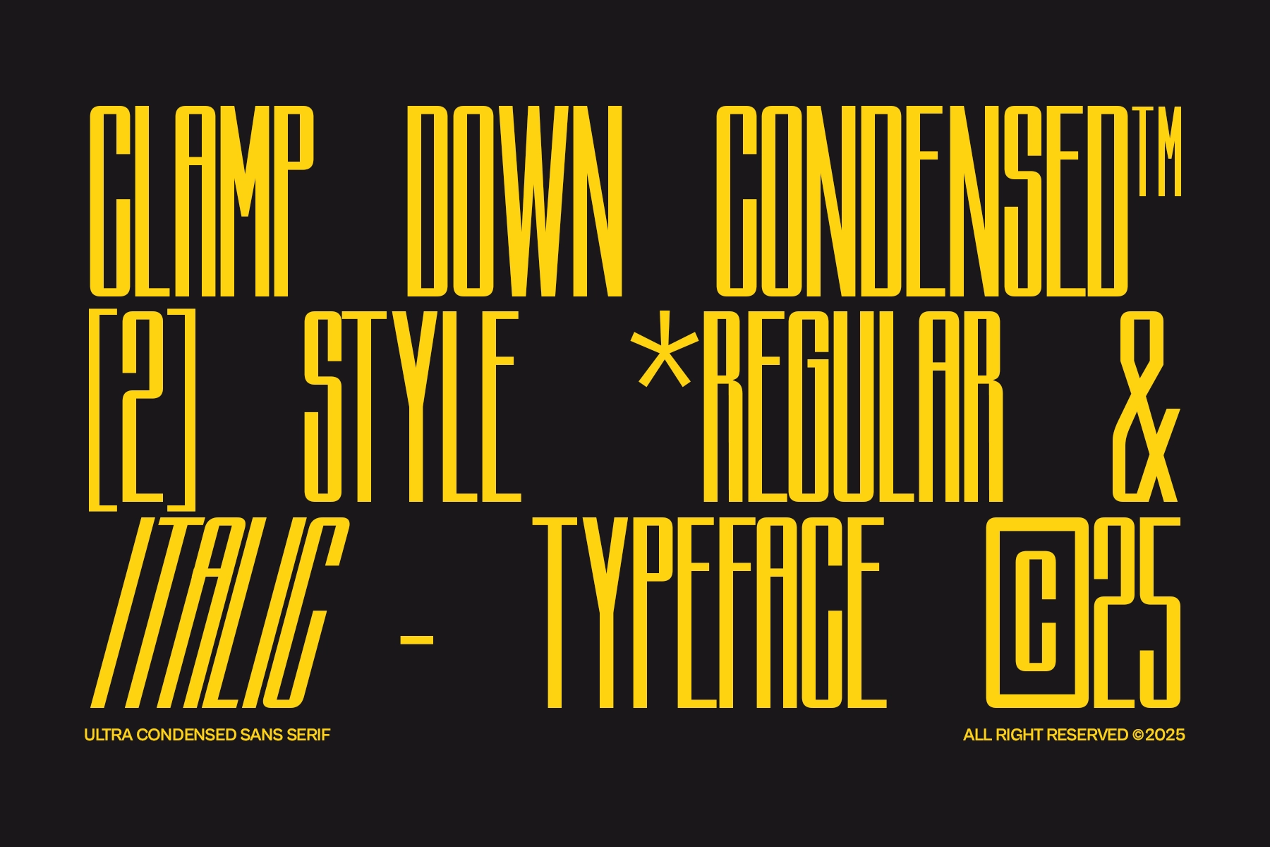 Clampdown - Condensed Display Sans Serif Font