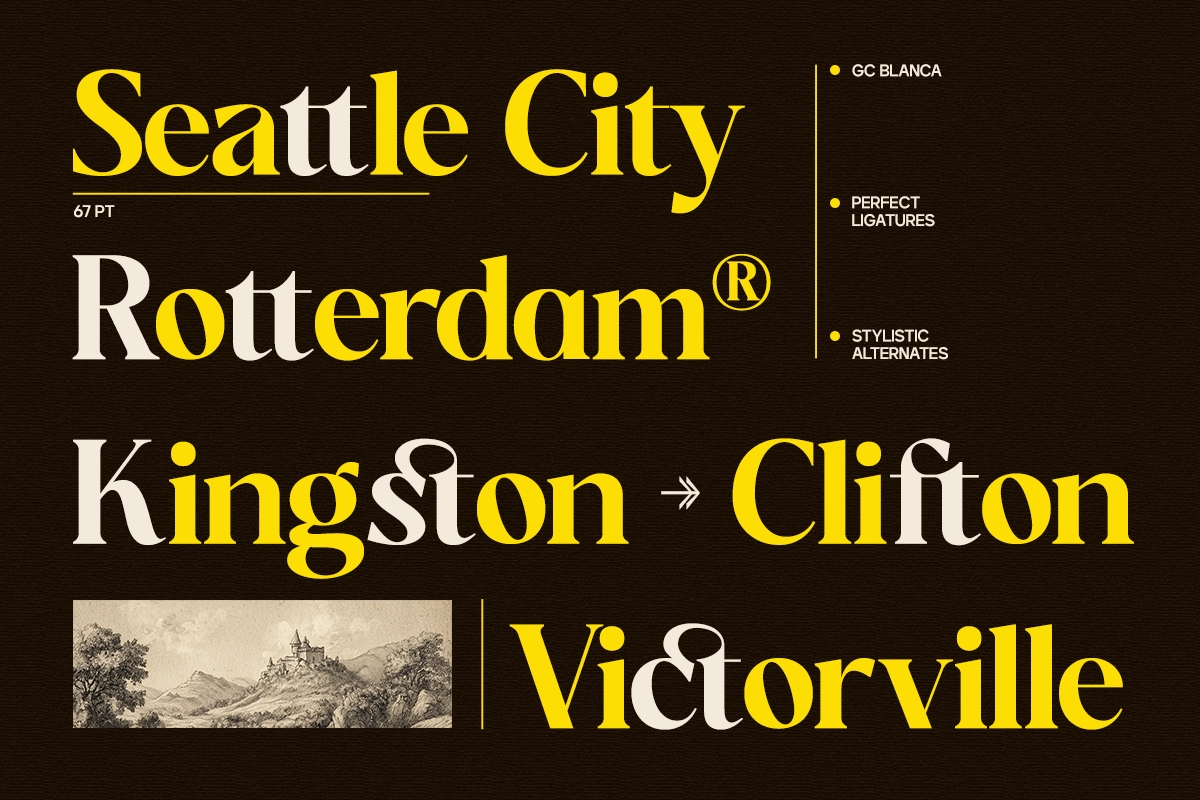GC Blanca – Elegant Serif Display Font