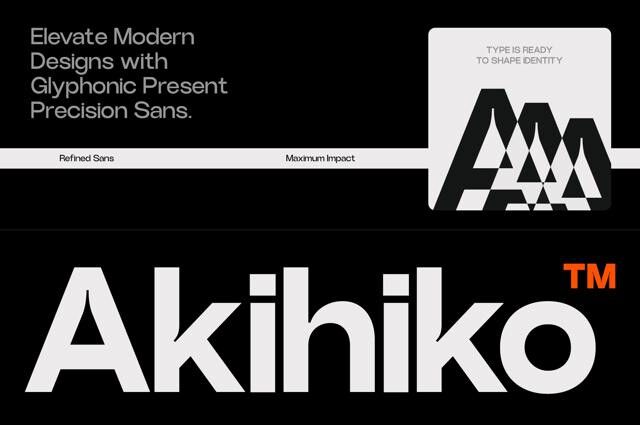 GC Akihiko - Modern Geometric Sans Serif Font