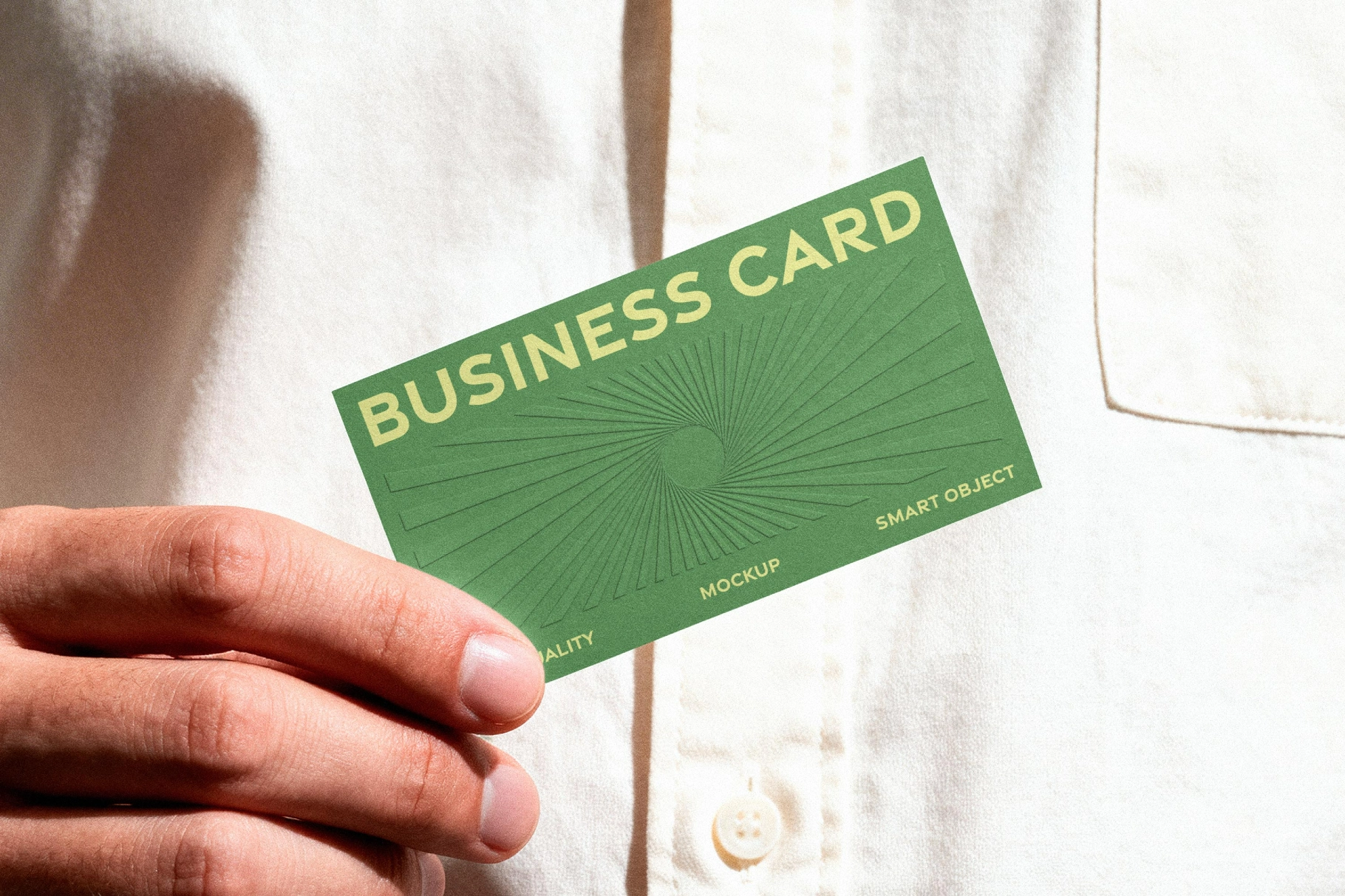 Handheld Business Card Mockup