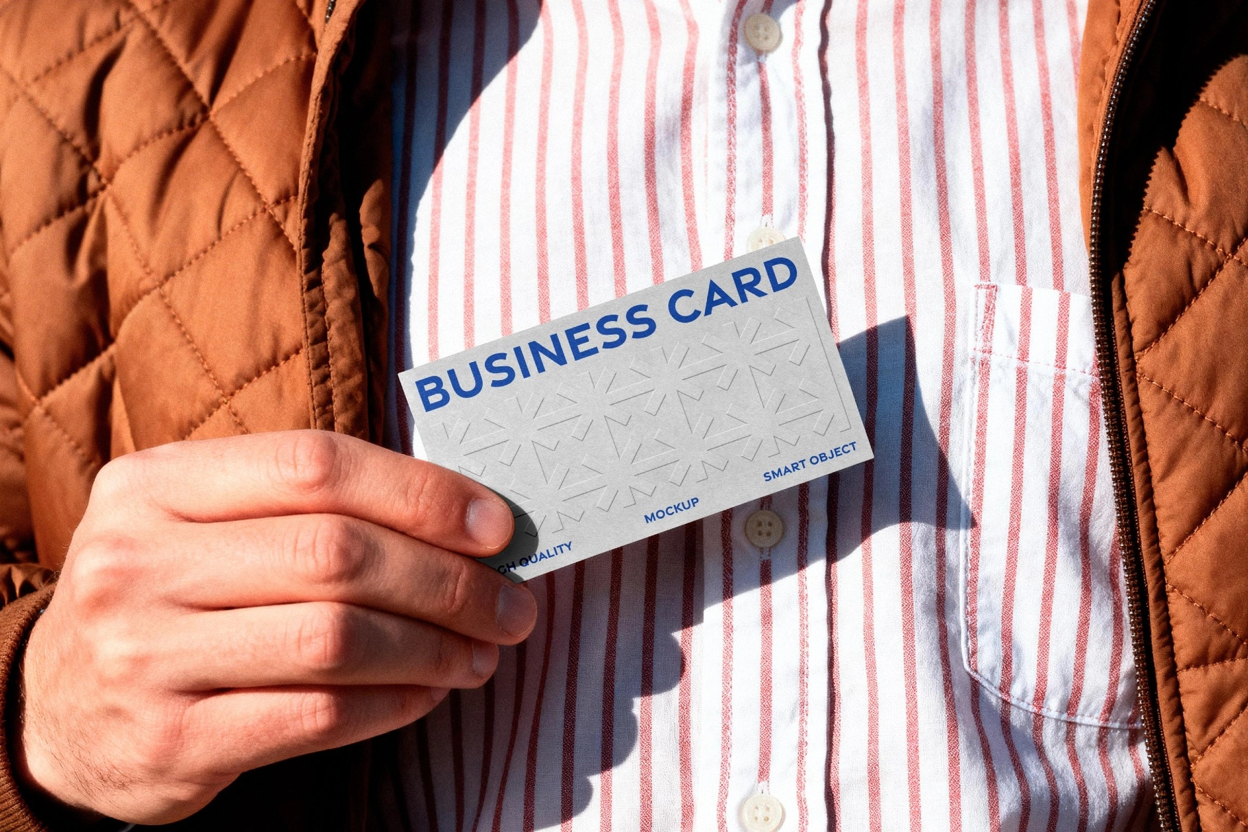 Business Card Mockup in Hand
