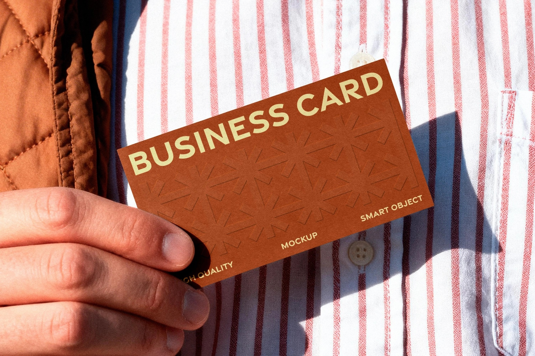 Business Card Mockup in Hand