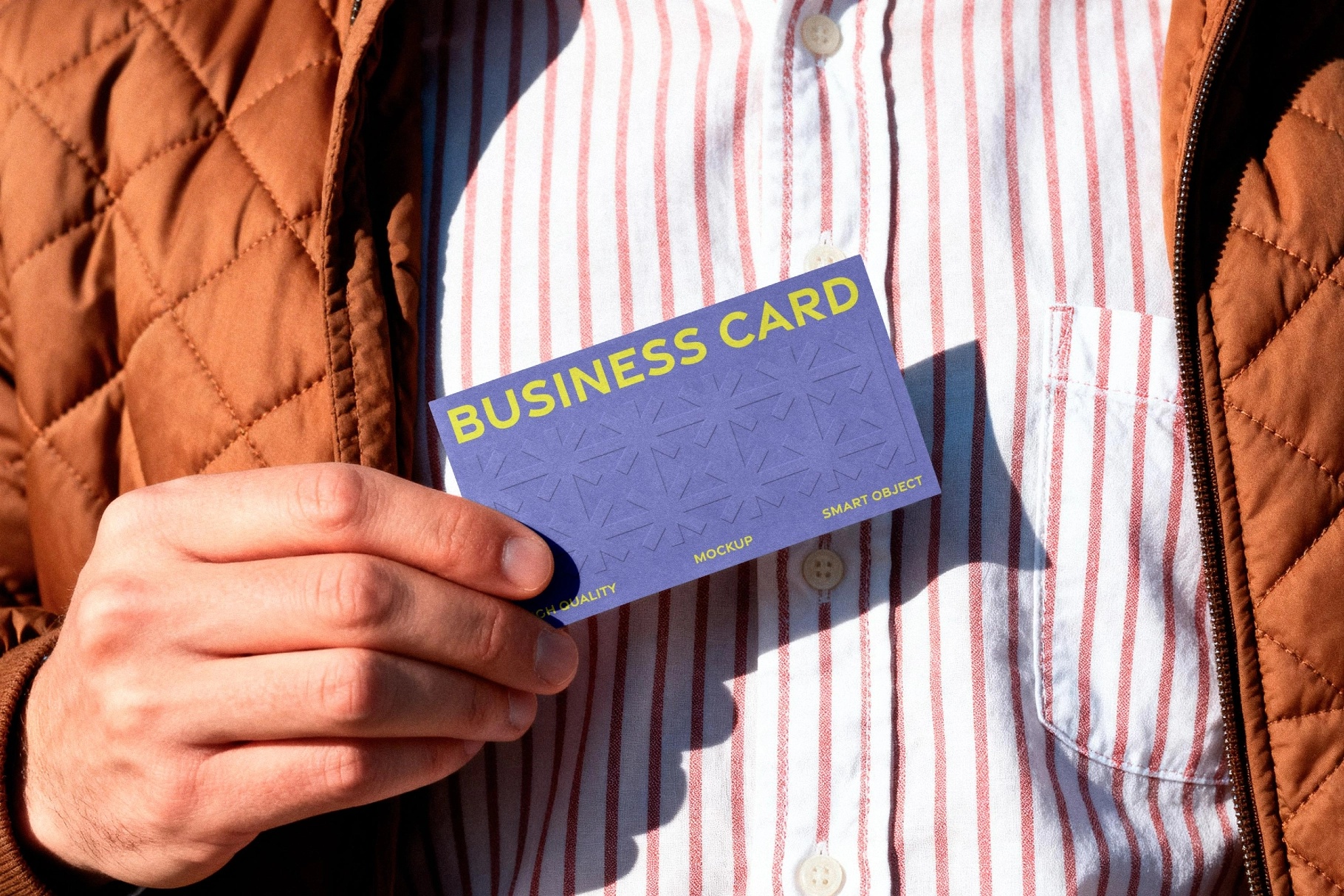 Business Card Mockup in Hand