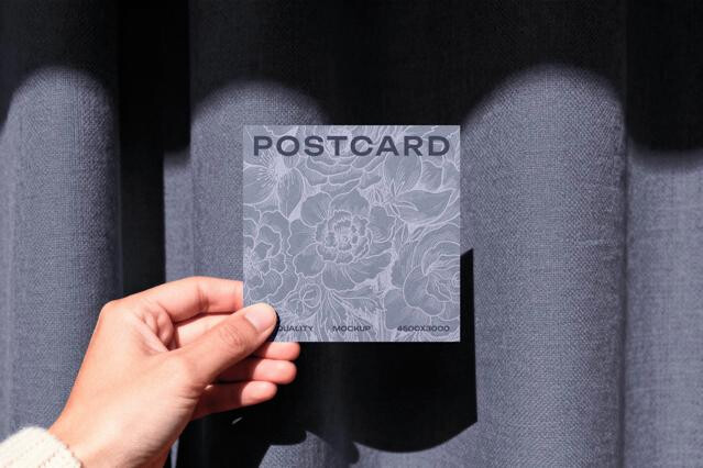 Postcard Mockup in Hand
