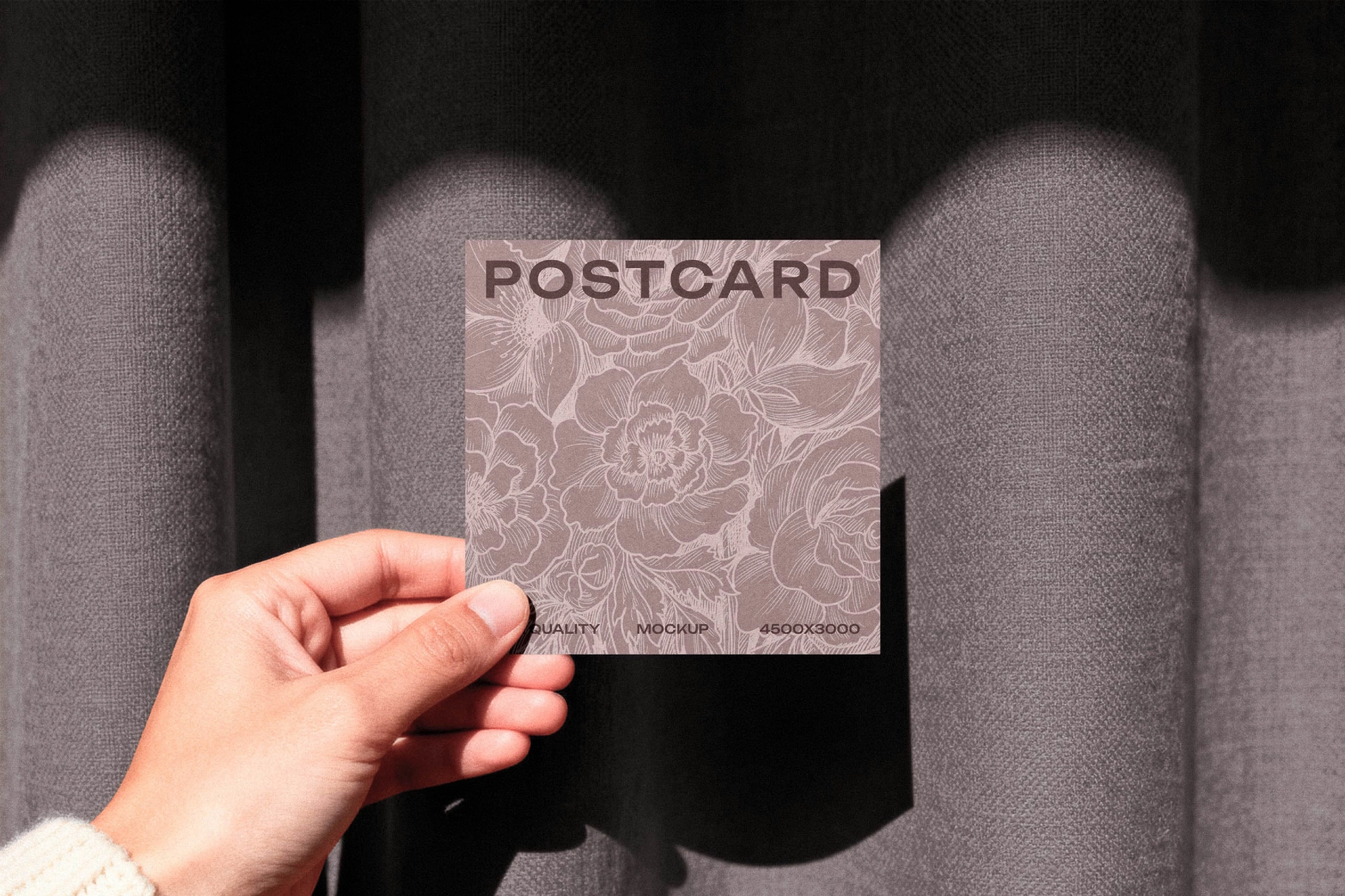 Postcard Mockup in Hand