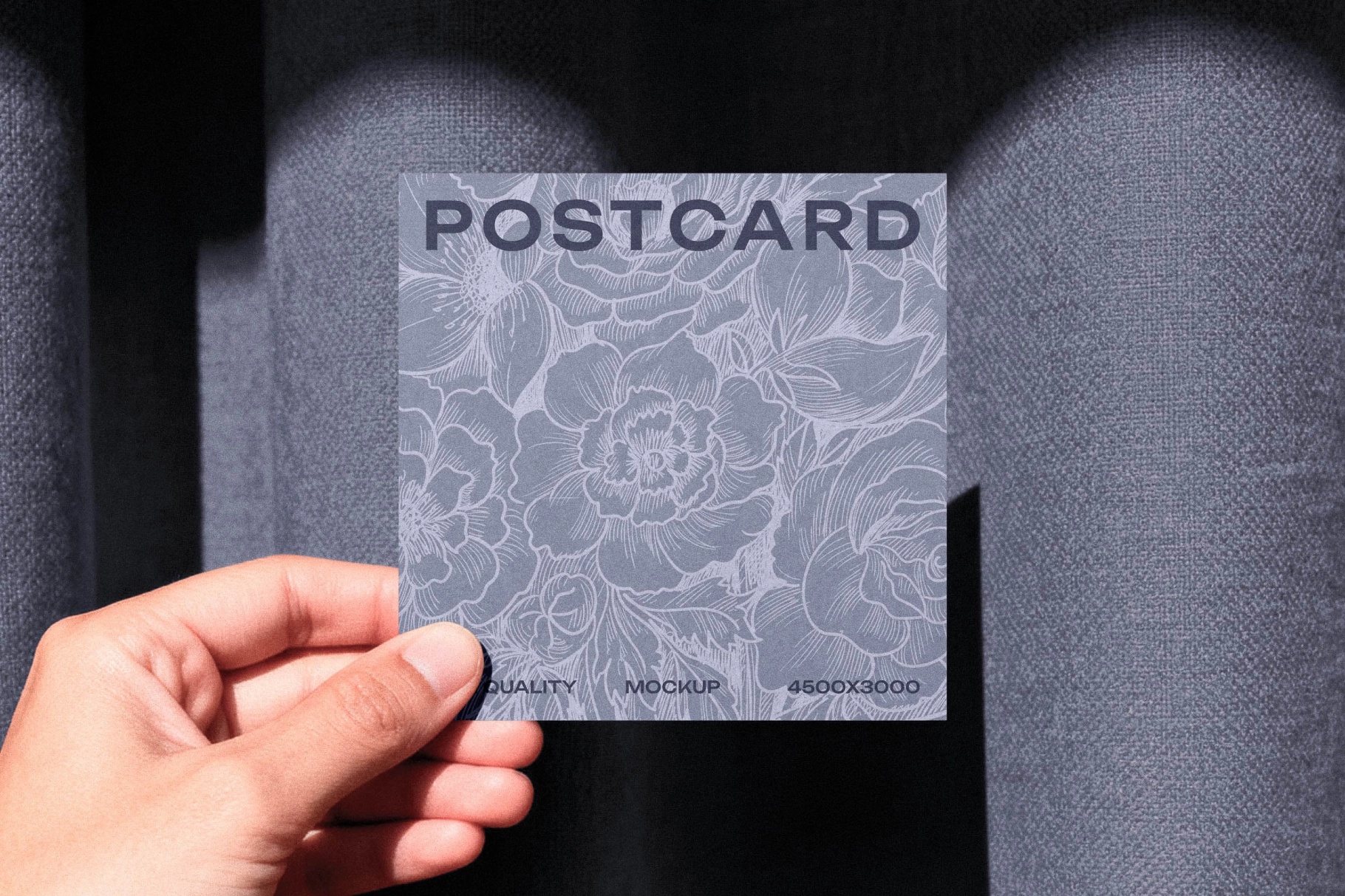 Postcard Mockup in Hand