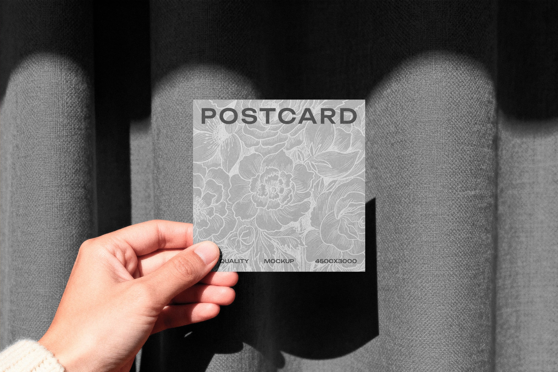 Postcard Mockup in Hand