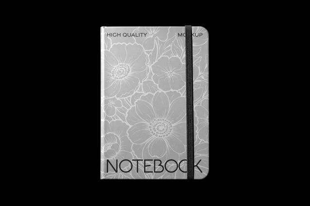 Notebook Mockup with Elastic Band