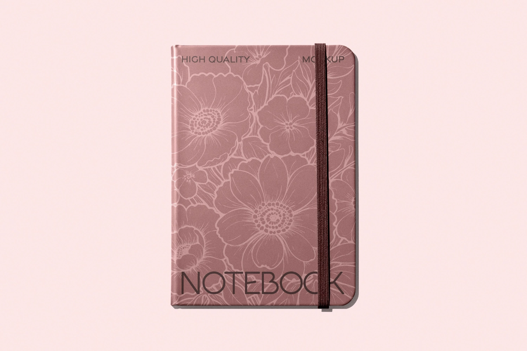 Notebook Mockup with Elastic Band