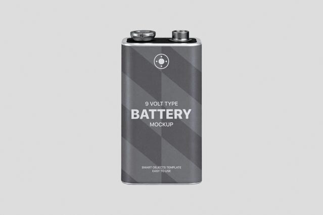 9 Volt Battery Mockup