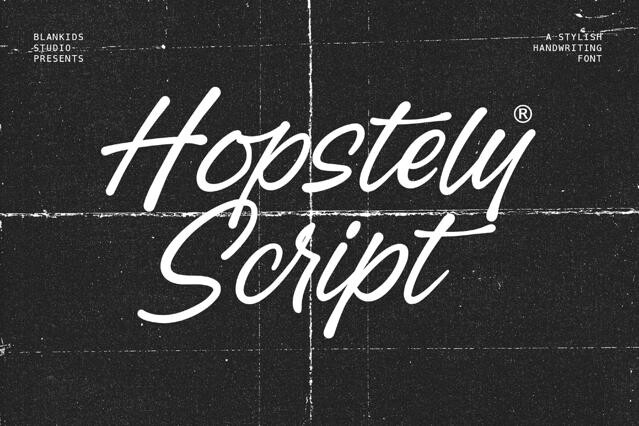 Hopstely Script – Handwritten Script Font
