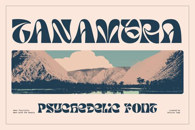 Tanamera - Psychedelic Display Font