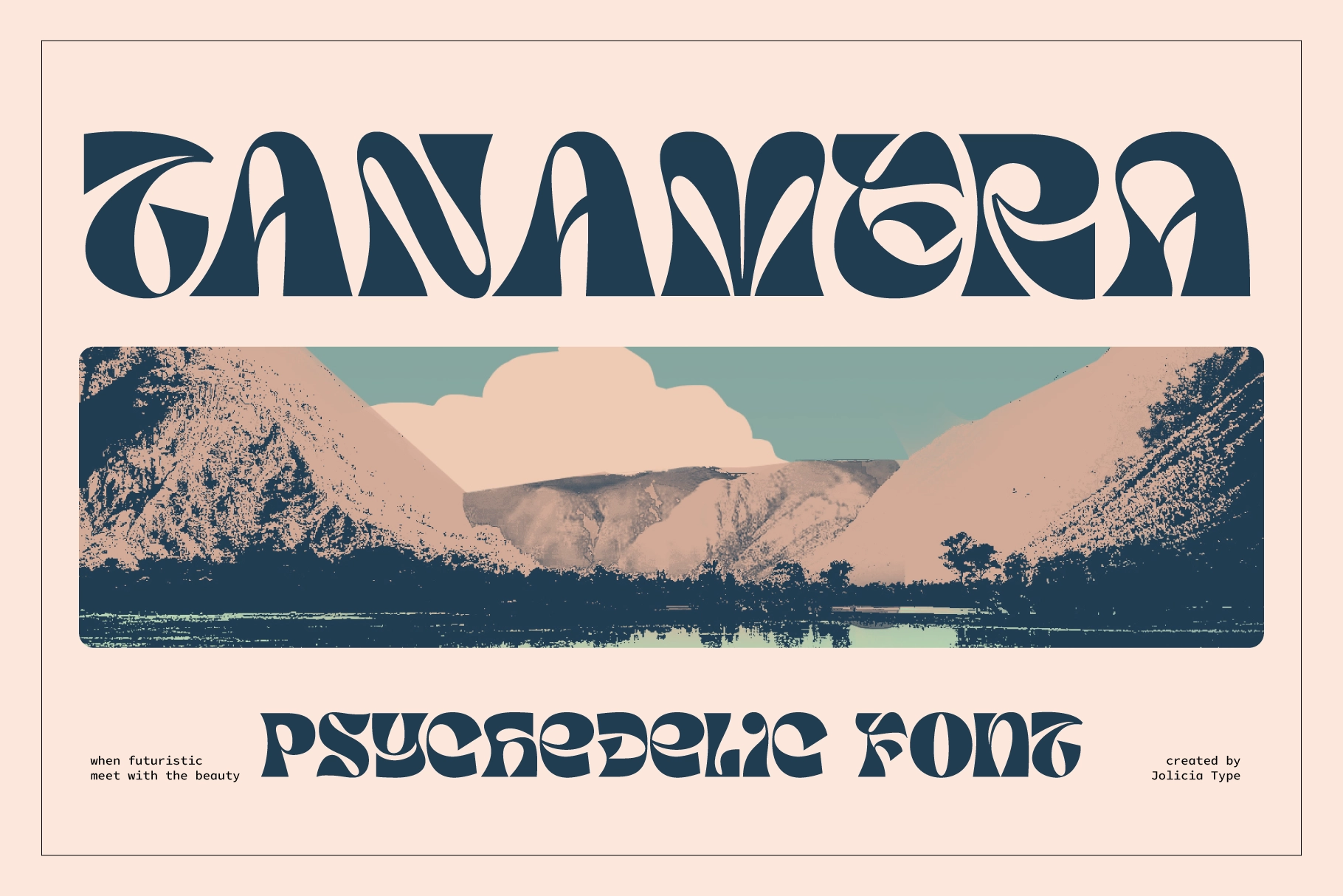 Tanamera - Psychedelic Display Font