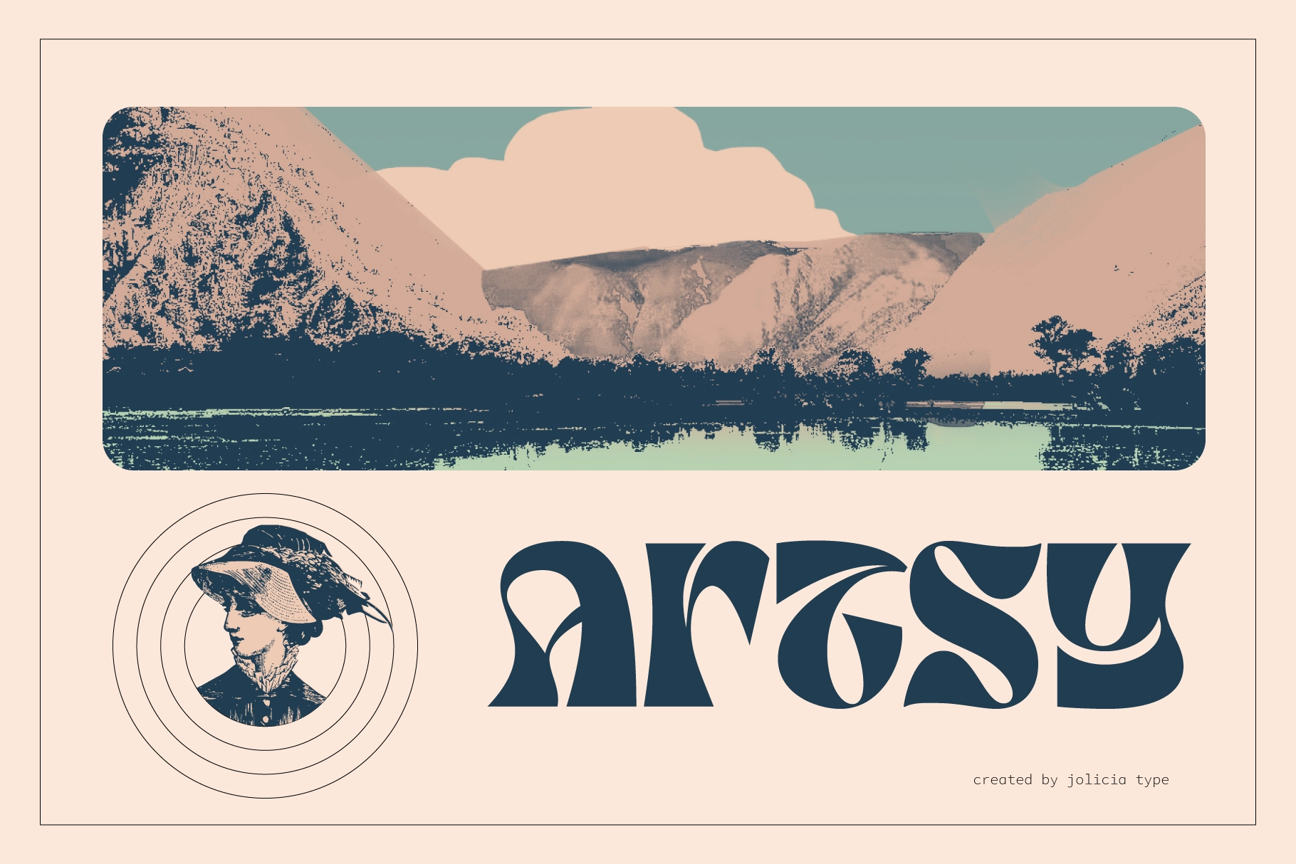 Tanamera - Psychedelic Display Font