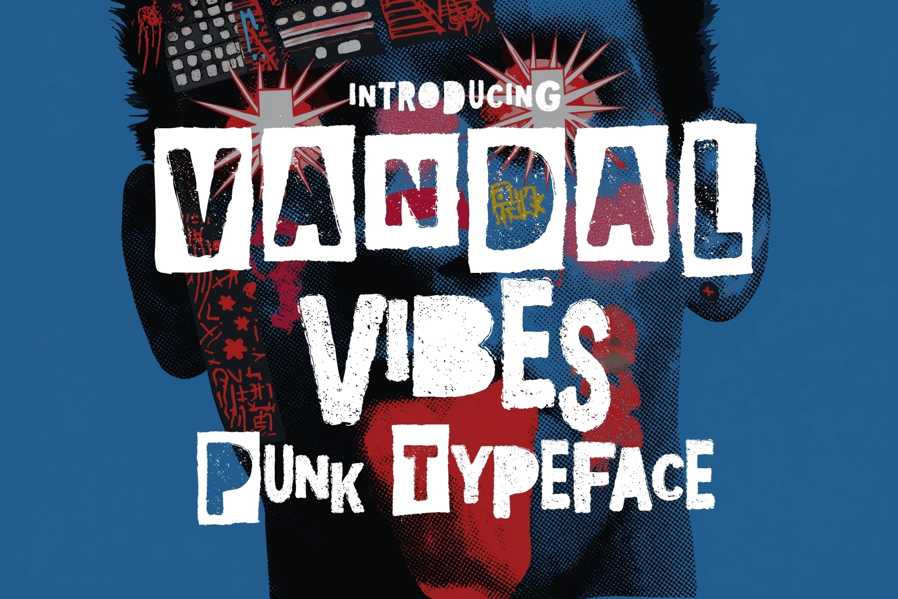 Vandal Vibes - Punk Cutout Display Font