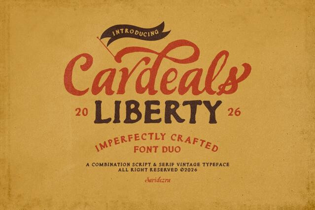 Cardeals - Handwritten Vintage Font Duo