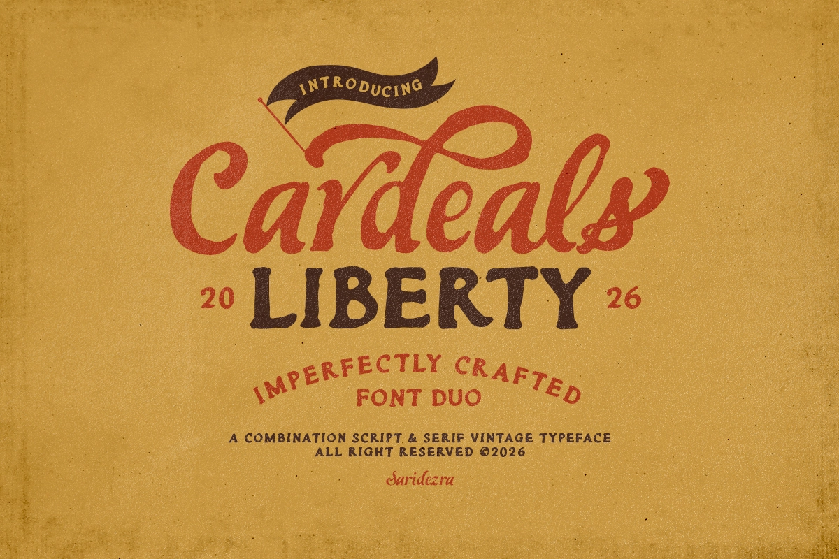 Cardeals - Handwritten Vintage Font Duo