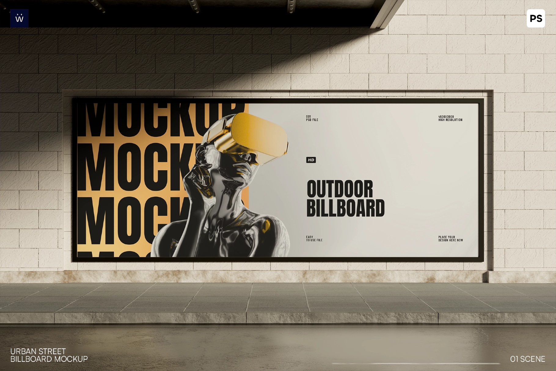 Outdoor Advertising Billboard Mockup