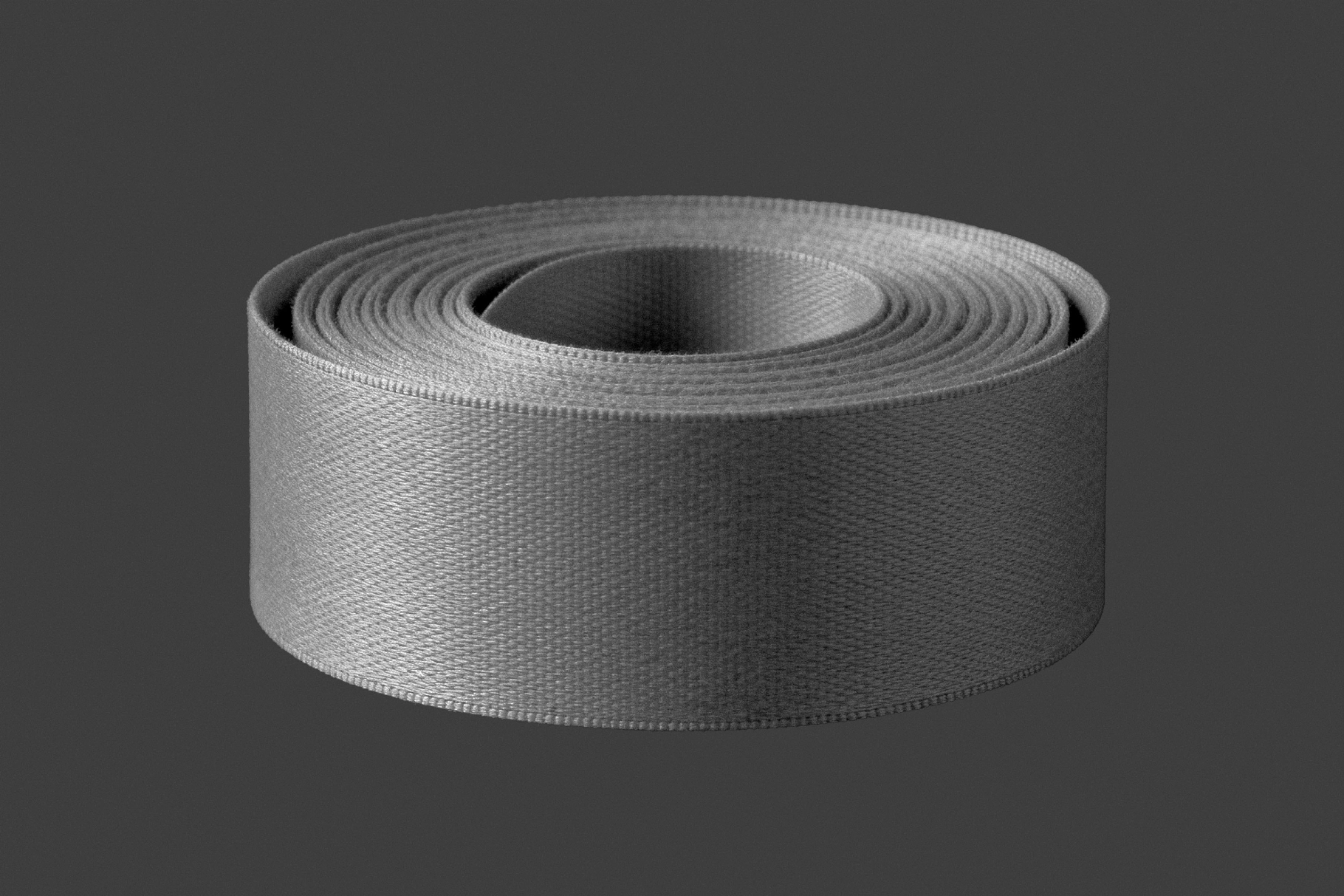 Textile Ribbon Mockup with Curved Print