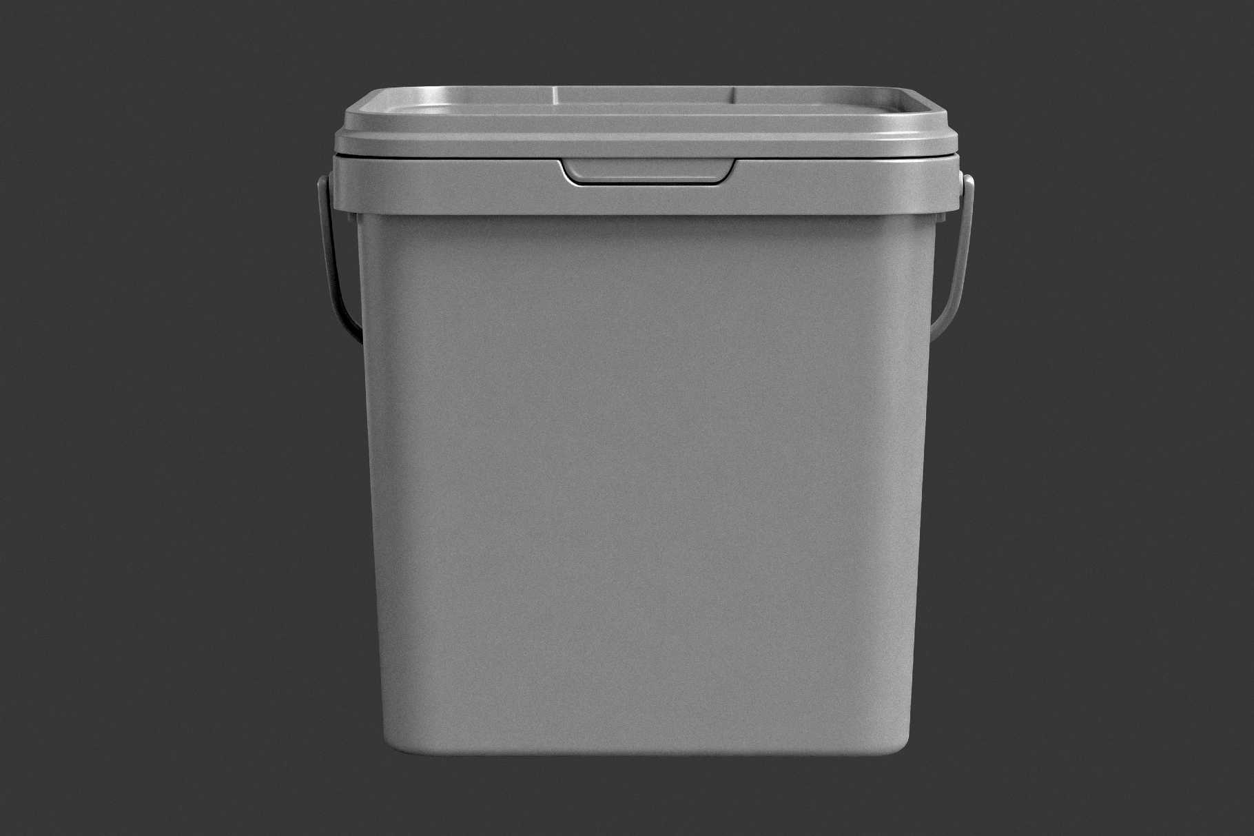 Plastic Box Mockup with Handle and Lid
