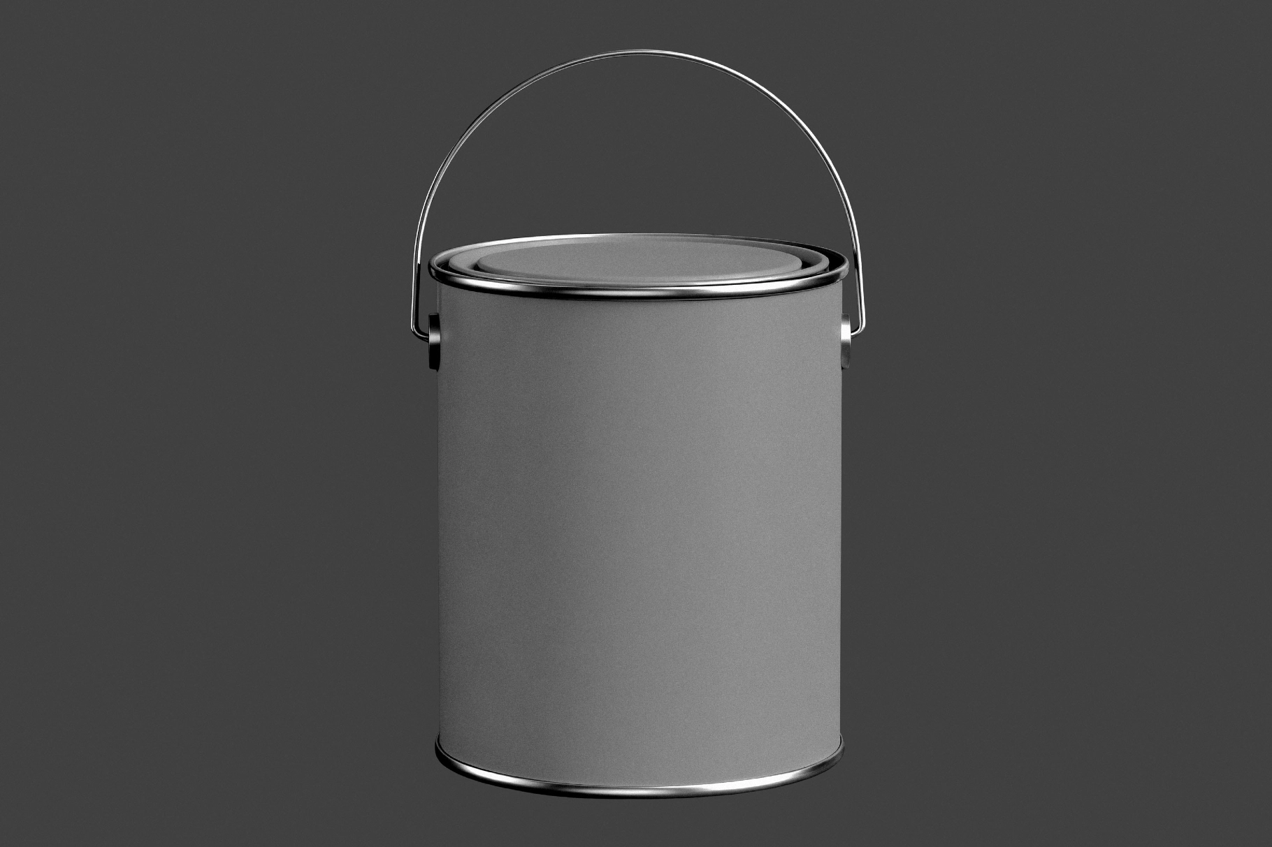 Paint Can Mockup with Metal Handle