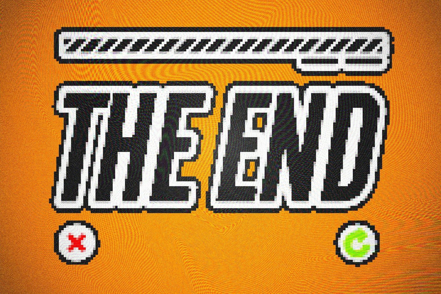 Arcade Pixel Text Effect