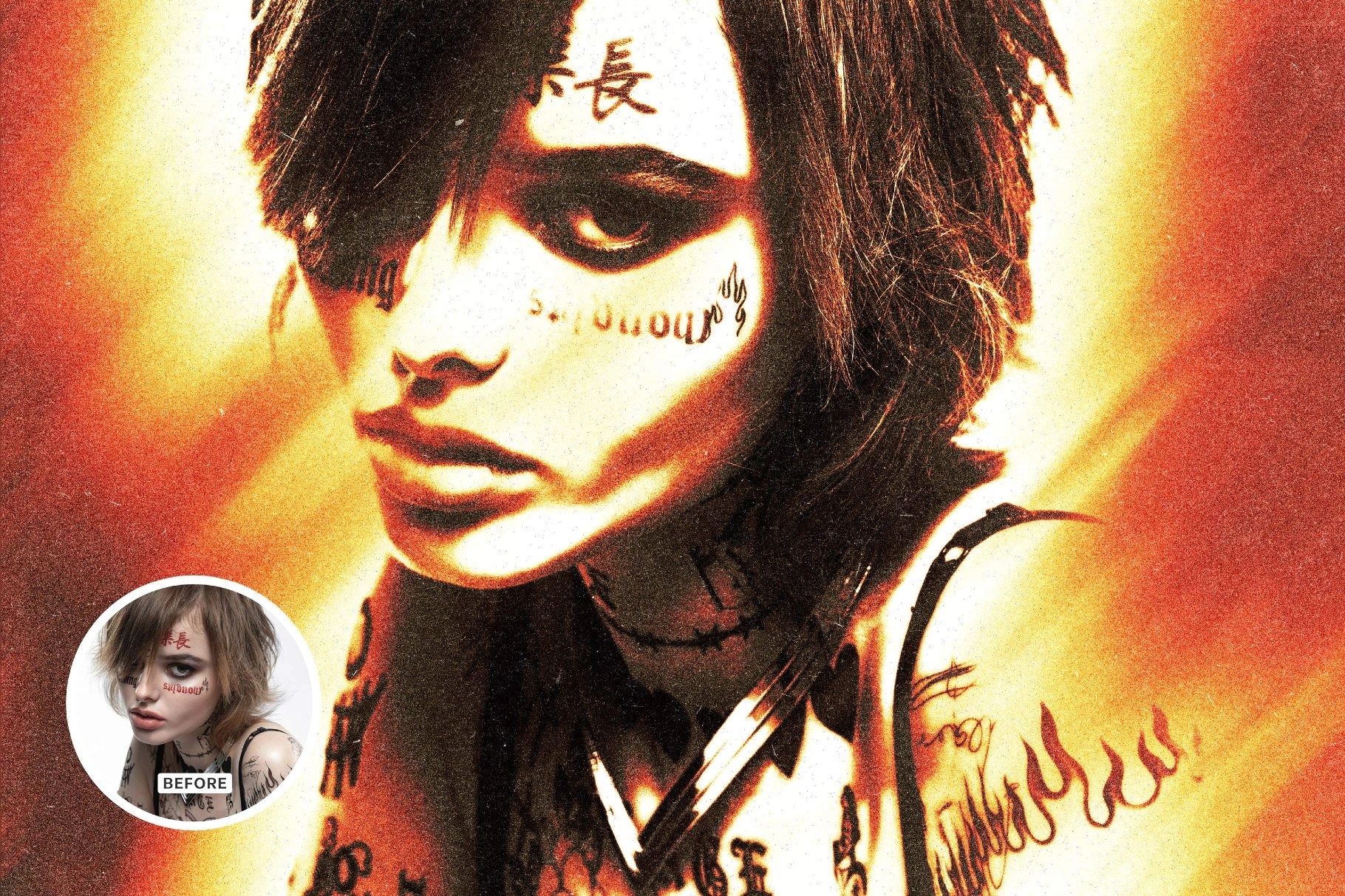 Retro Light Shift Photo Effect