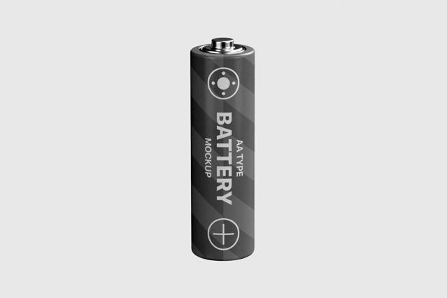Cylindrical AA Type Battery Mockup