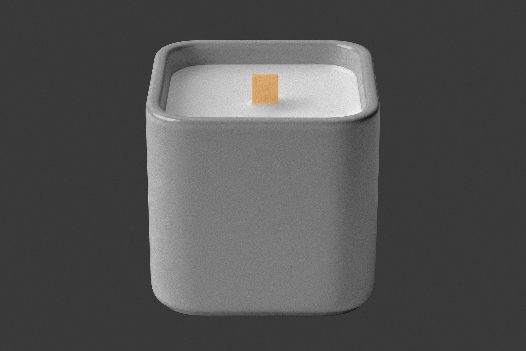 Ceramic Candle Mockup with Square Holder