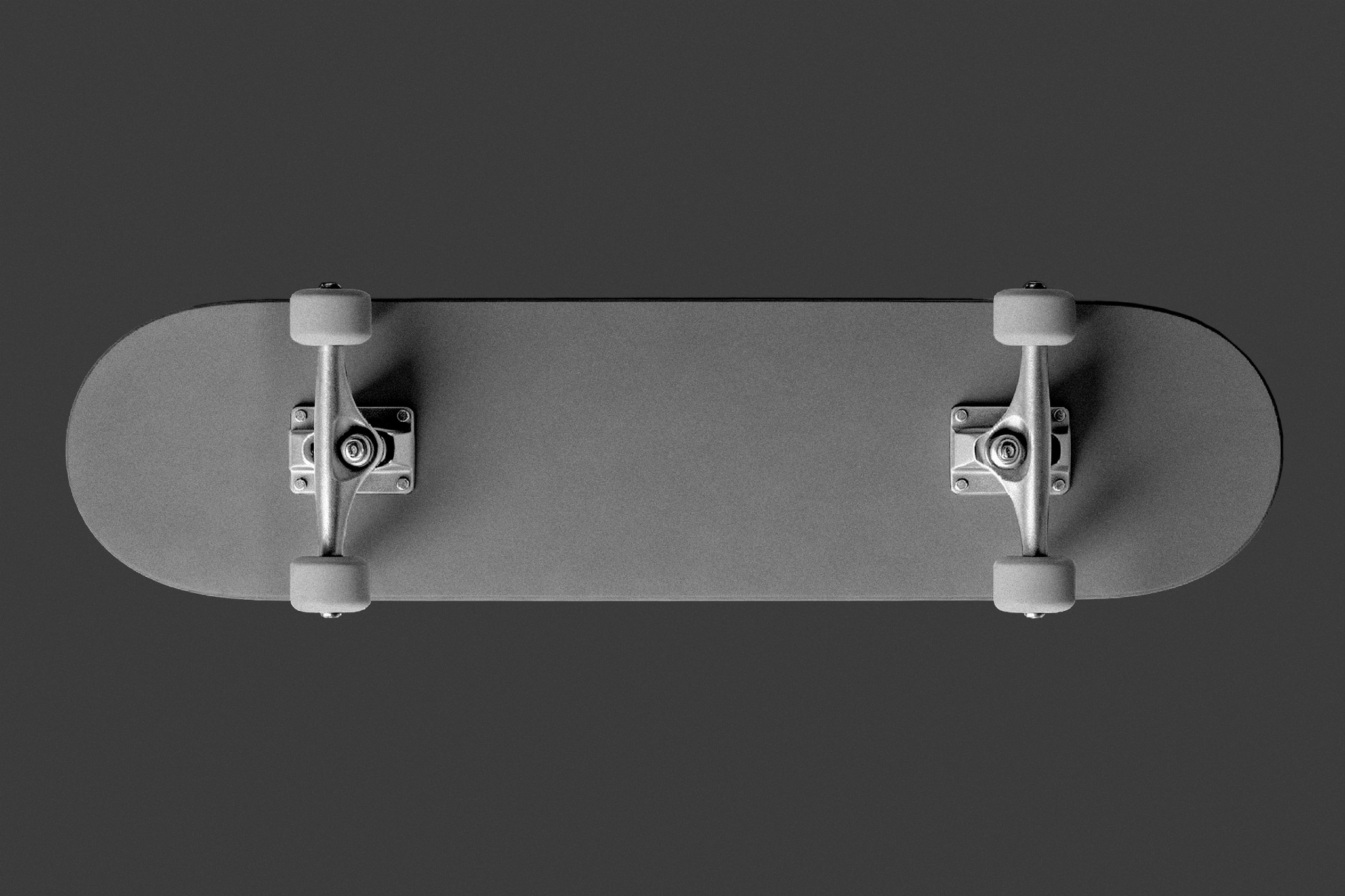 Skateboard Mockup with Wheels