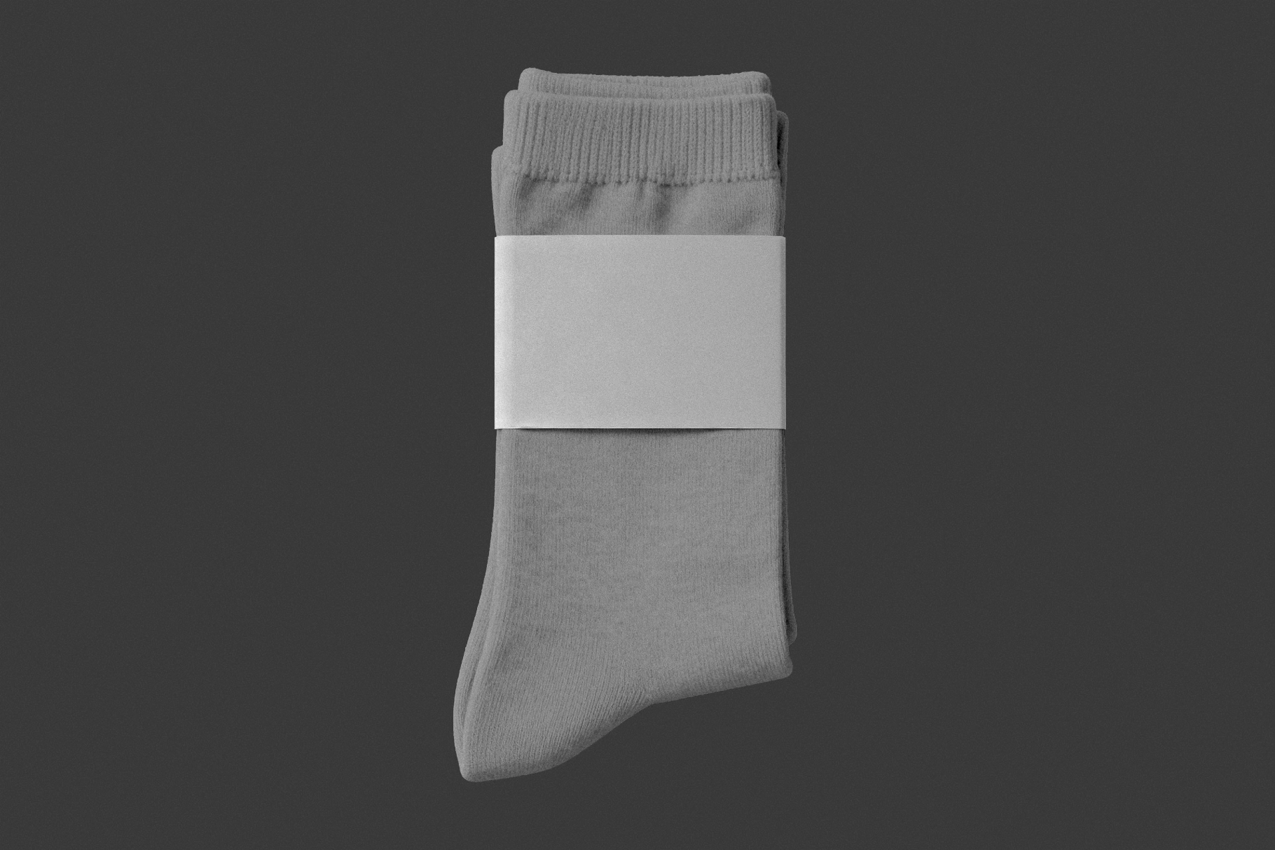 Sock Package Mockup with Paper Band