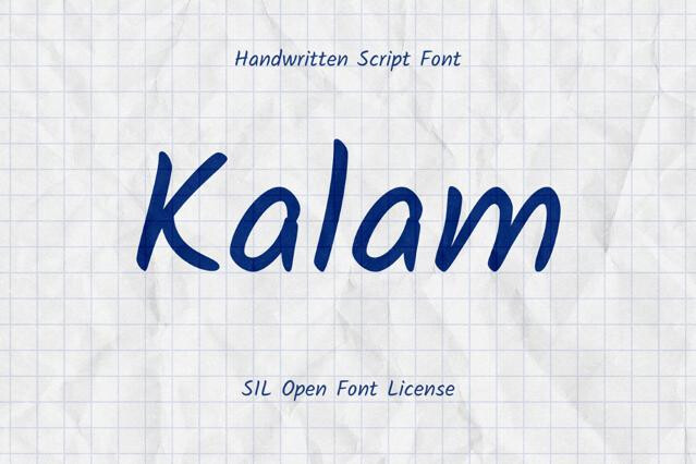 Kalam Handwritten Font