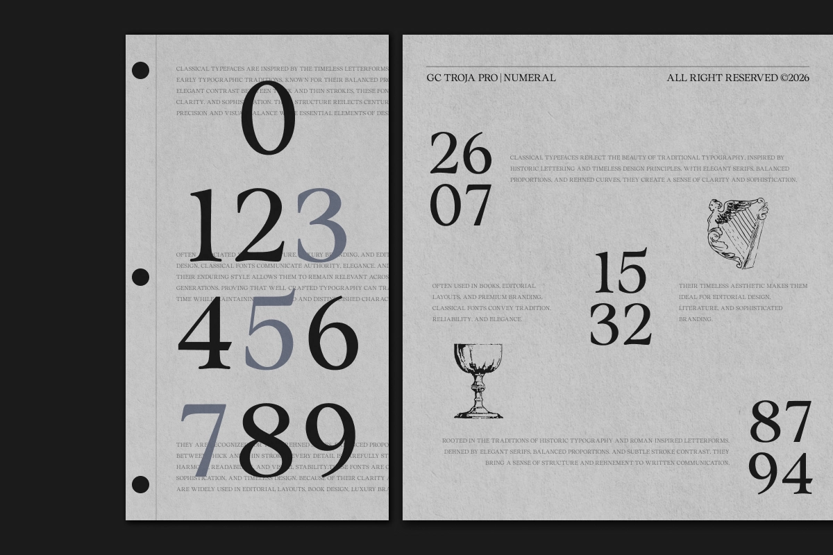 GC Troja Pro - Luxury Classic Serif Font