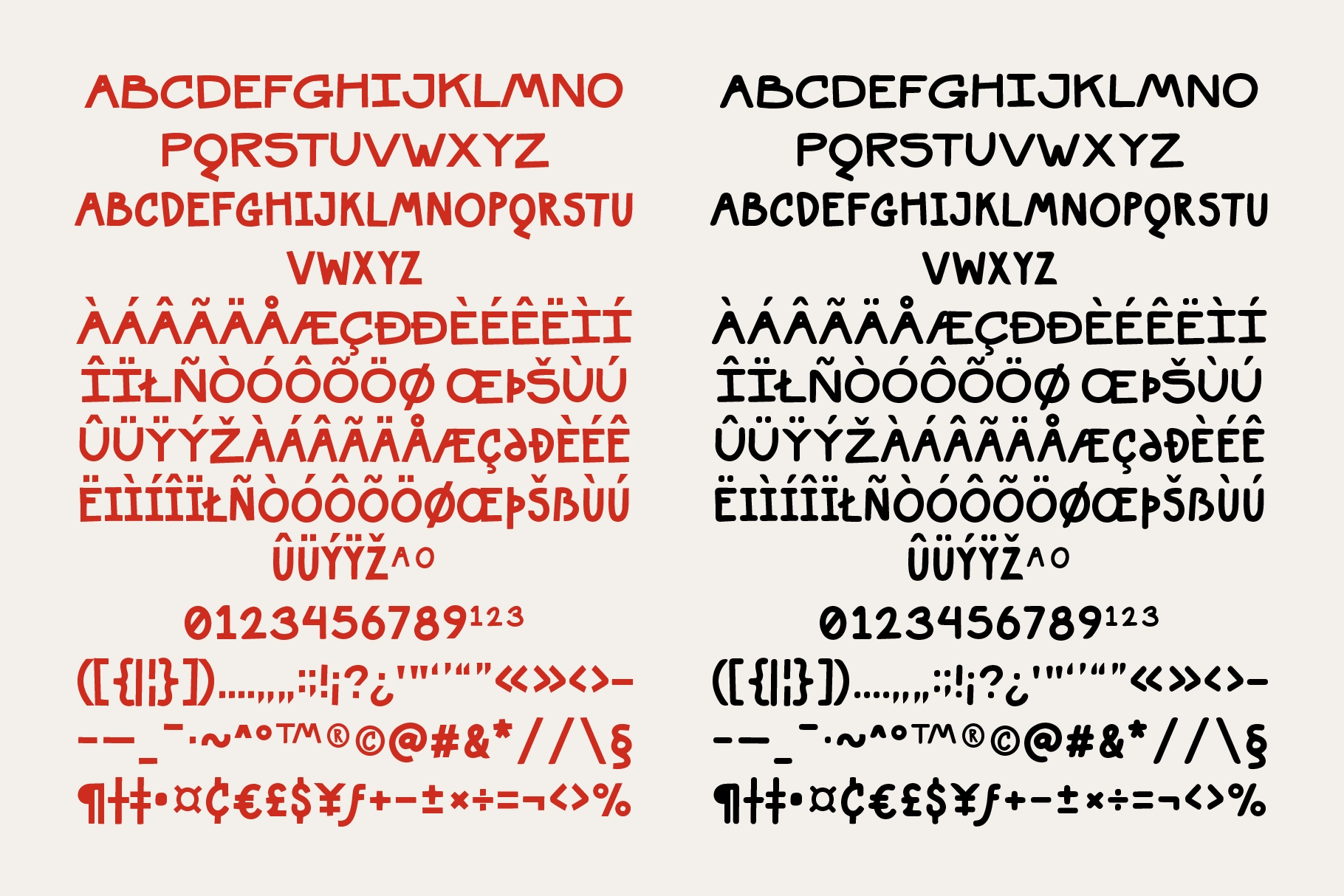 SFC Ham & Pasta - Hand Drawn Food Font