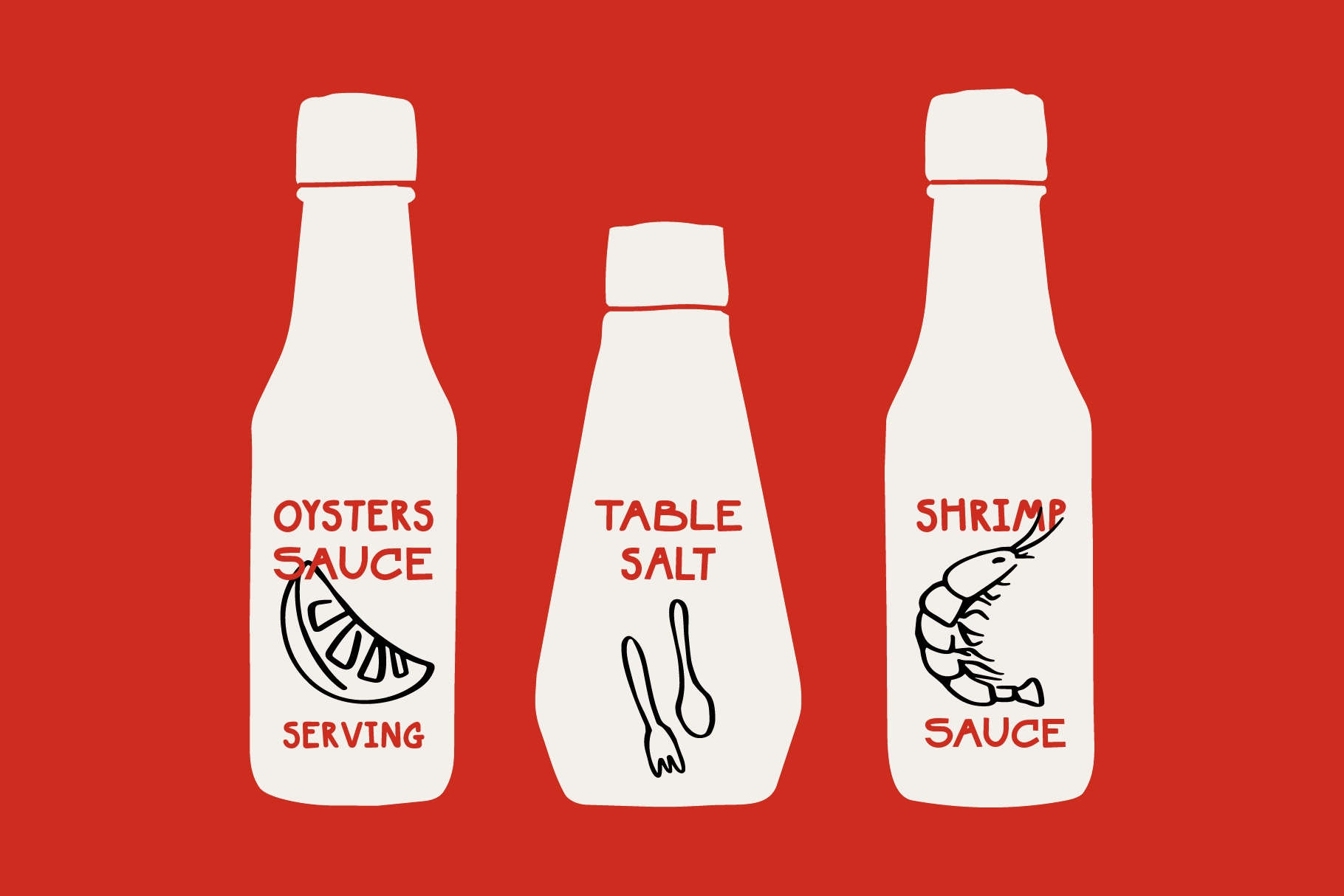 SFC Ham & Pasta - Hand Drawn Food Font