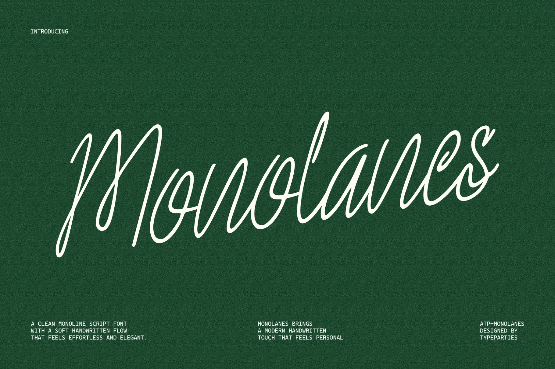 MonoLanes - Monoline Handwritten Script Font