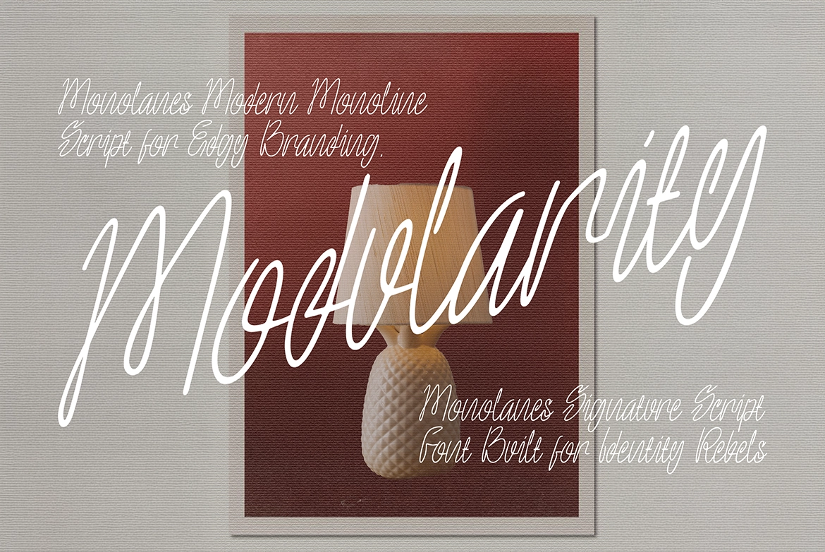 MonoLanes - Monoline Handwritten Script Font