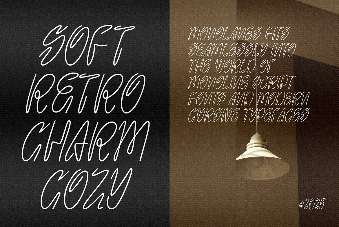 MonoLanes - Monoline Handwritten Script Font