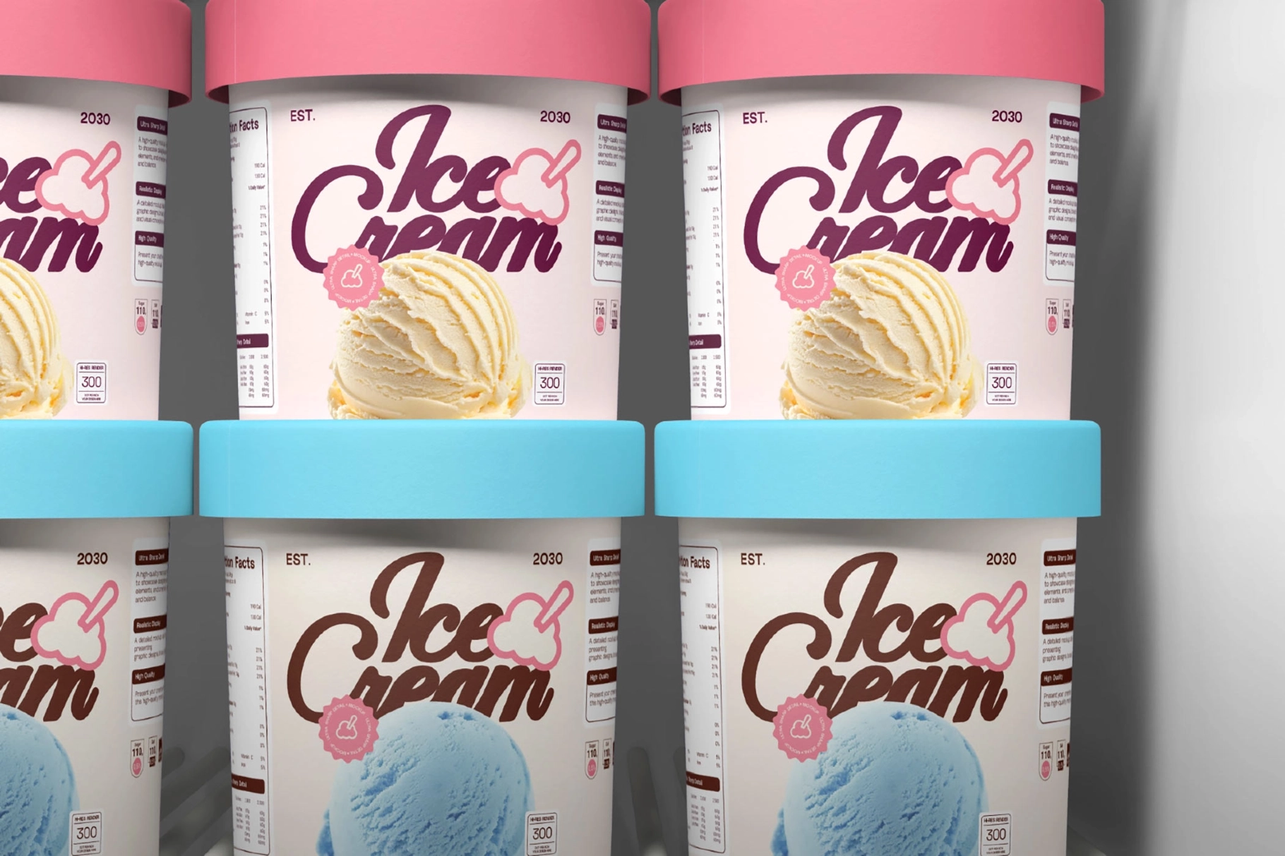 Ice Cream Packaging Mockup
