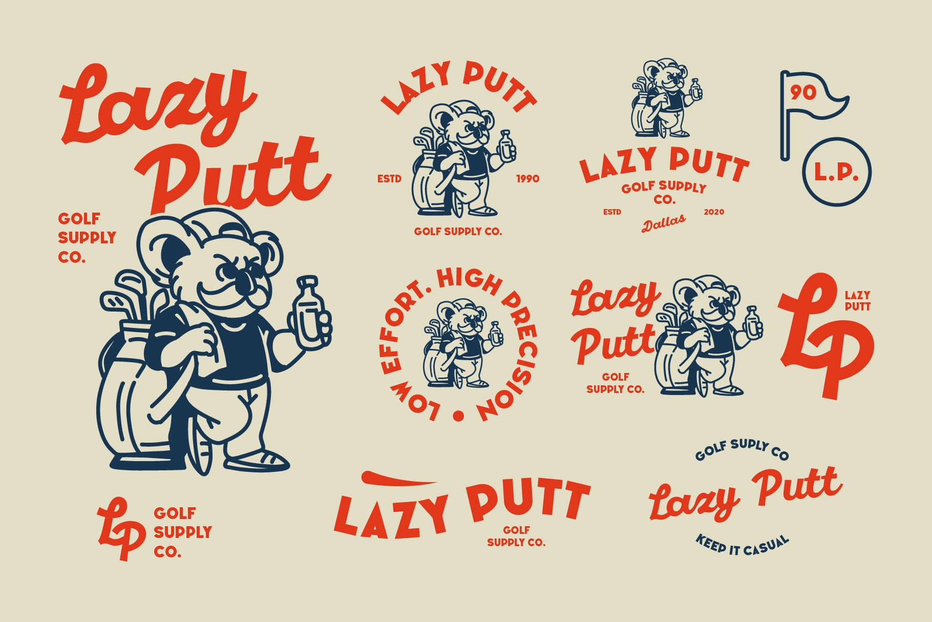 Retro Golf Club Mascot Bundle