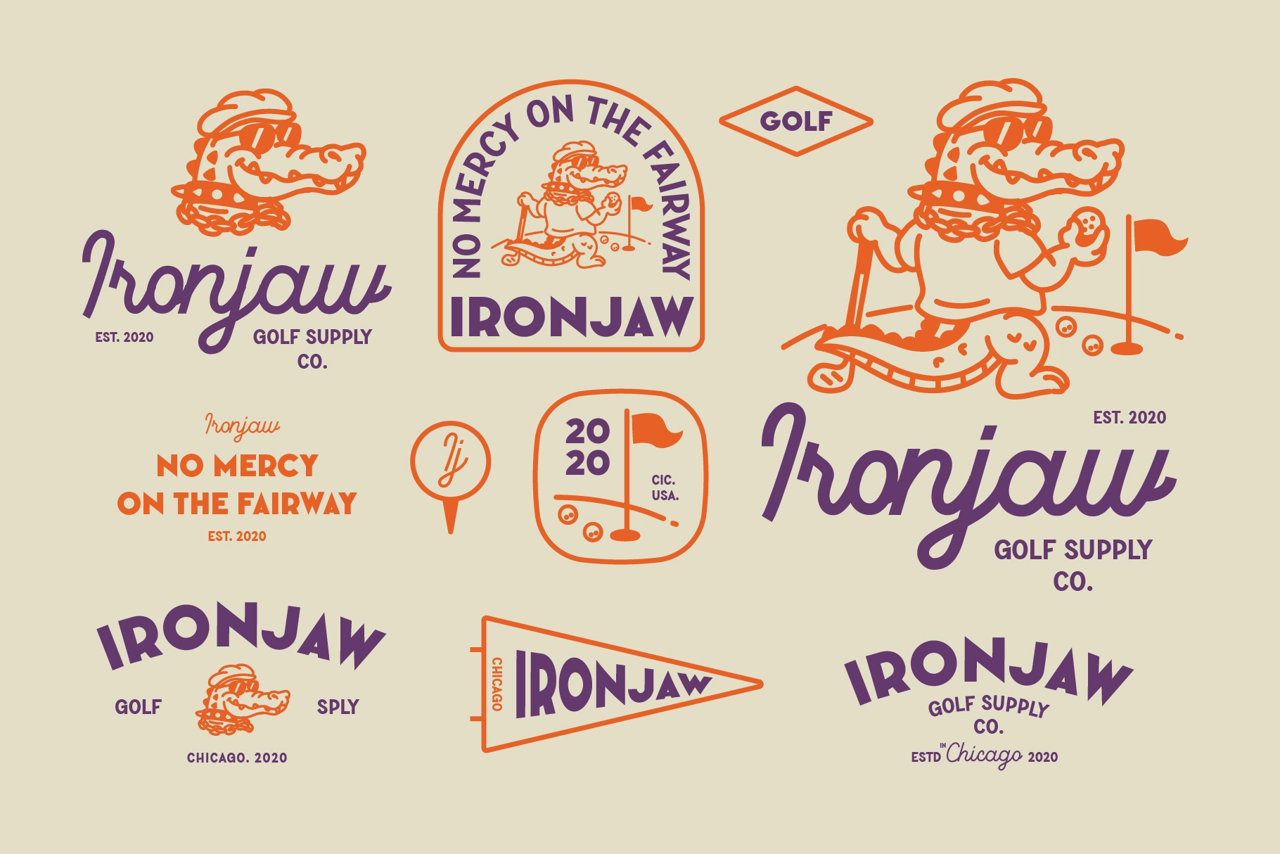 Retro Golf Club Mascot Bundle