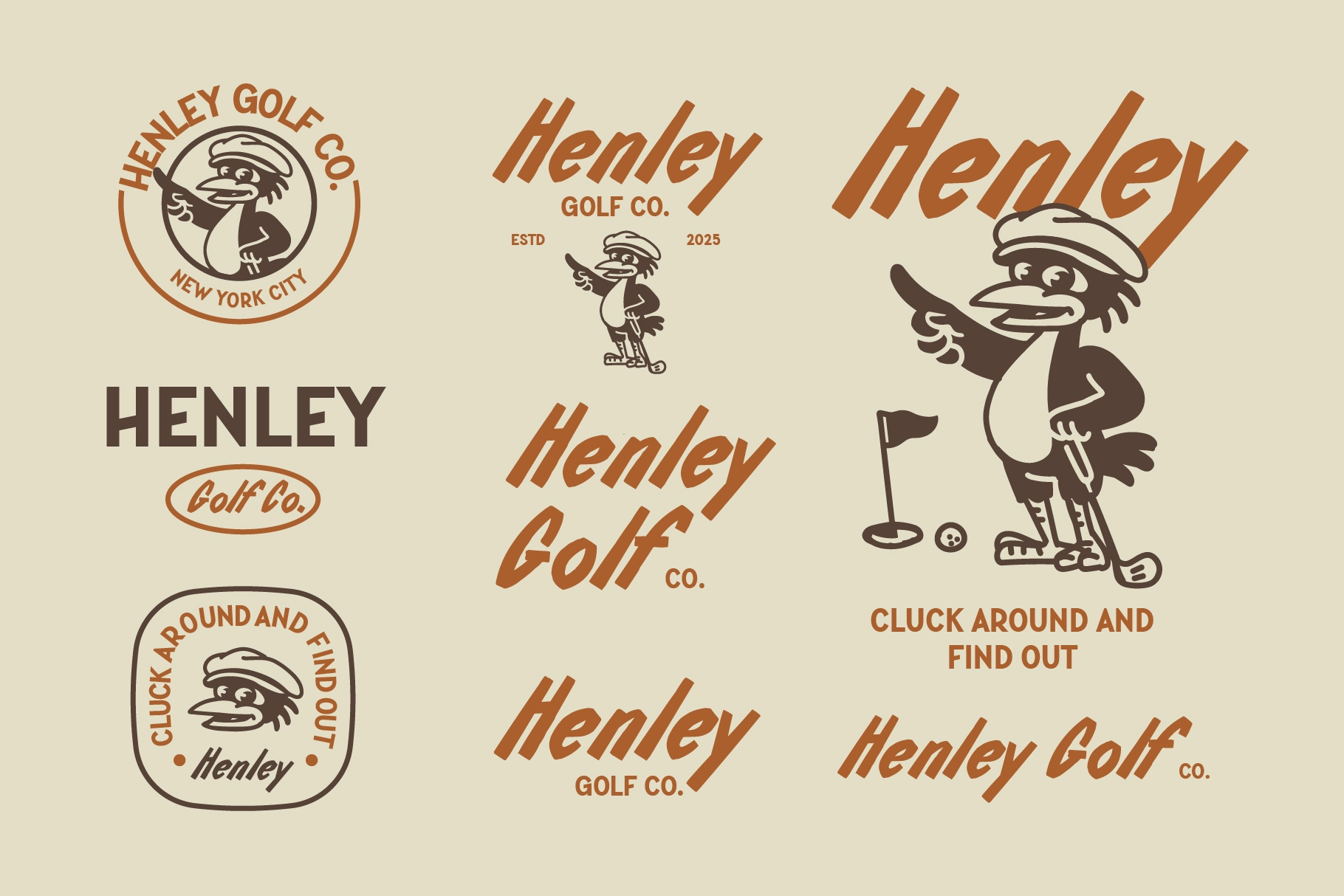 Retro Golf Club Mascot Bundle