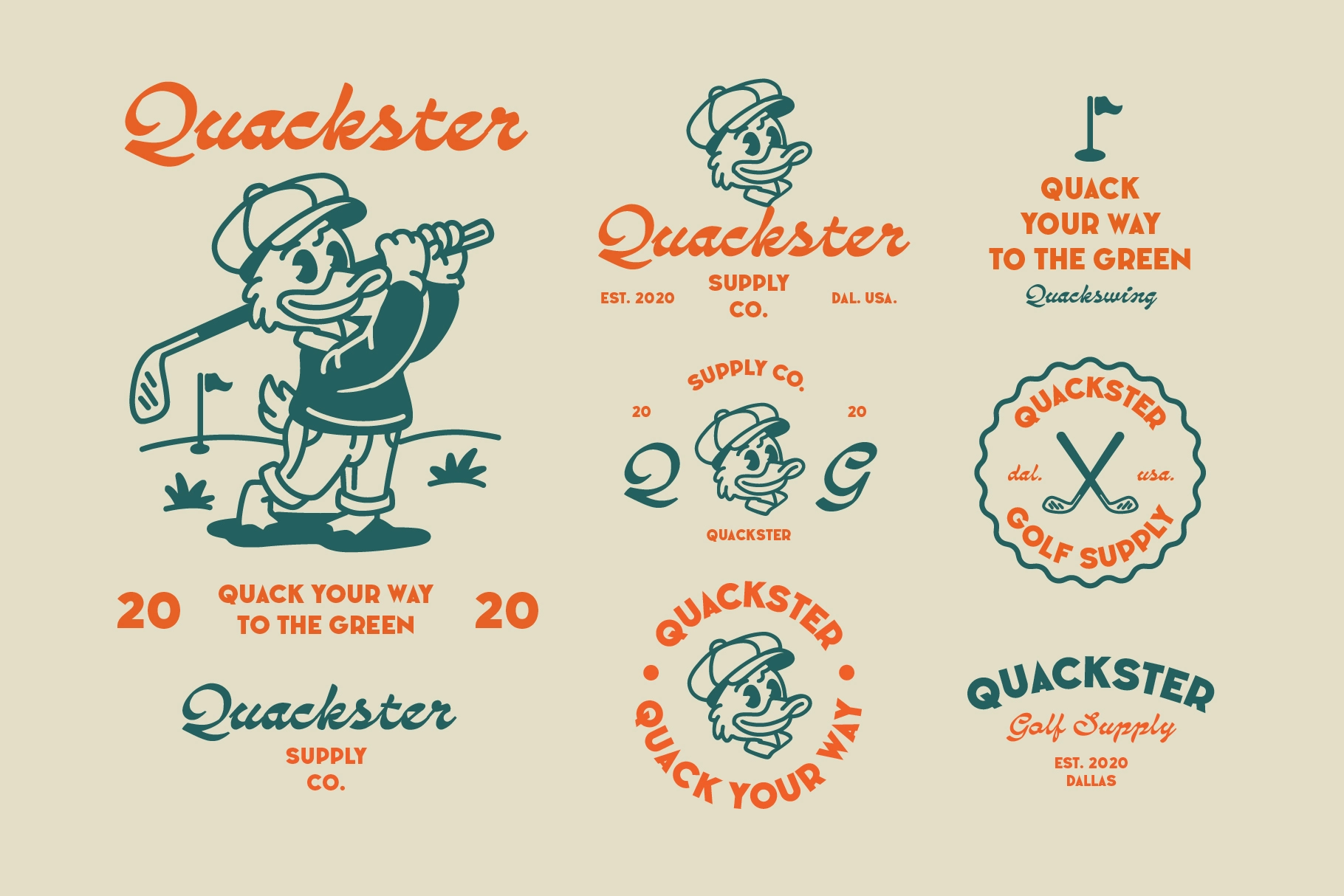 Retro Golf Club Mascot Bundle