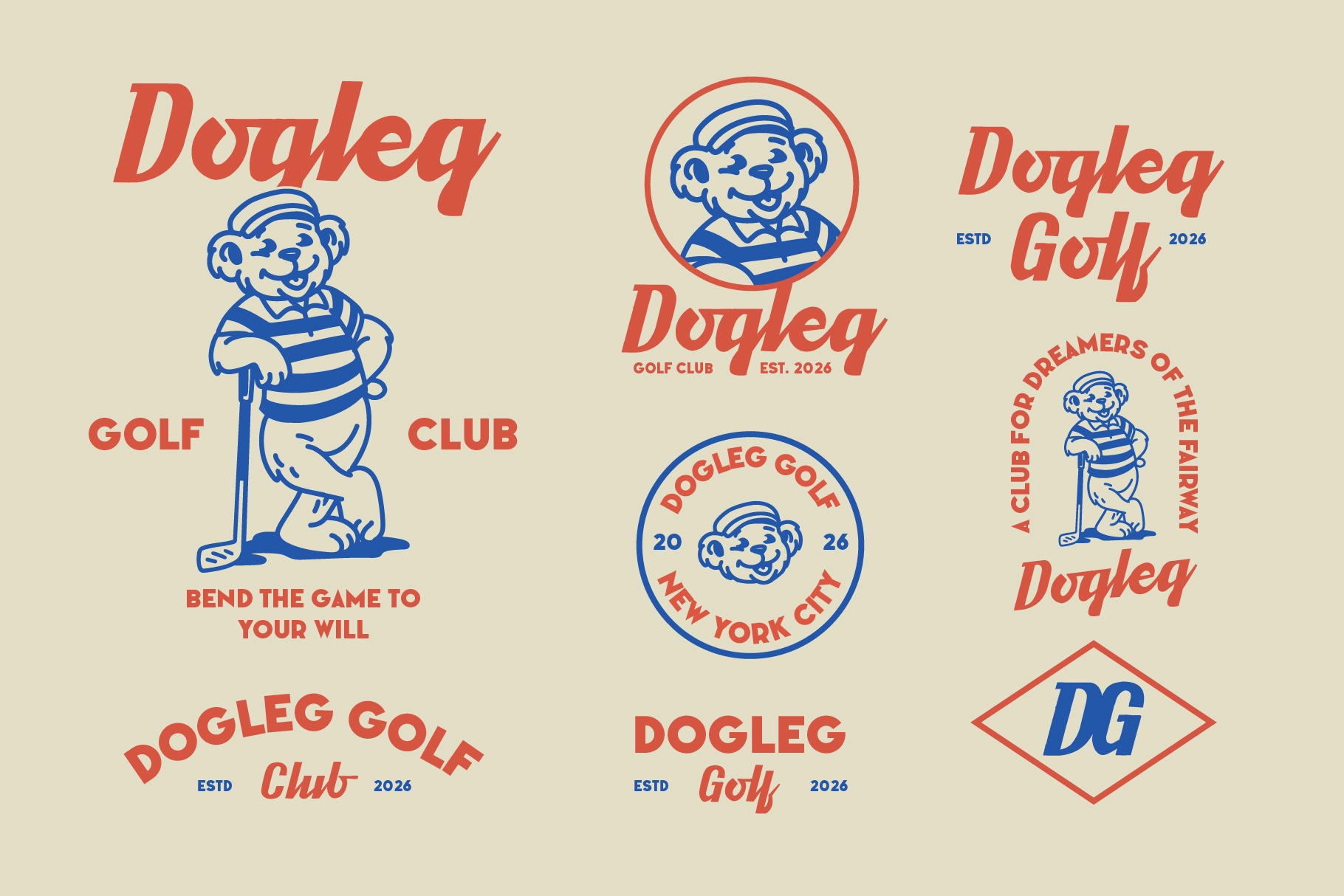 Retro Golf Club Mascot Bundle